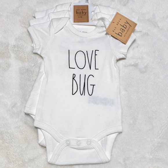 🆕Rae Dunn 3pk LOVE BUG Bodysuits - Picture 2 of 4